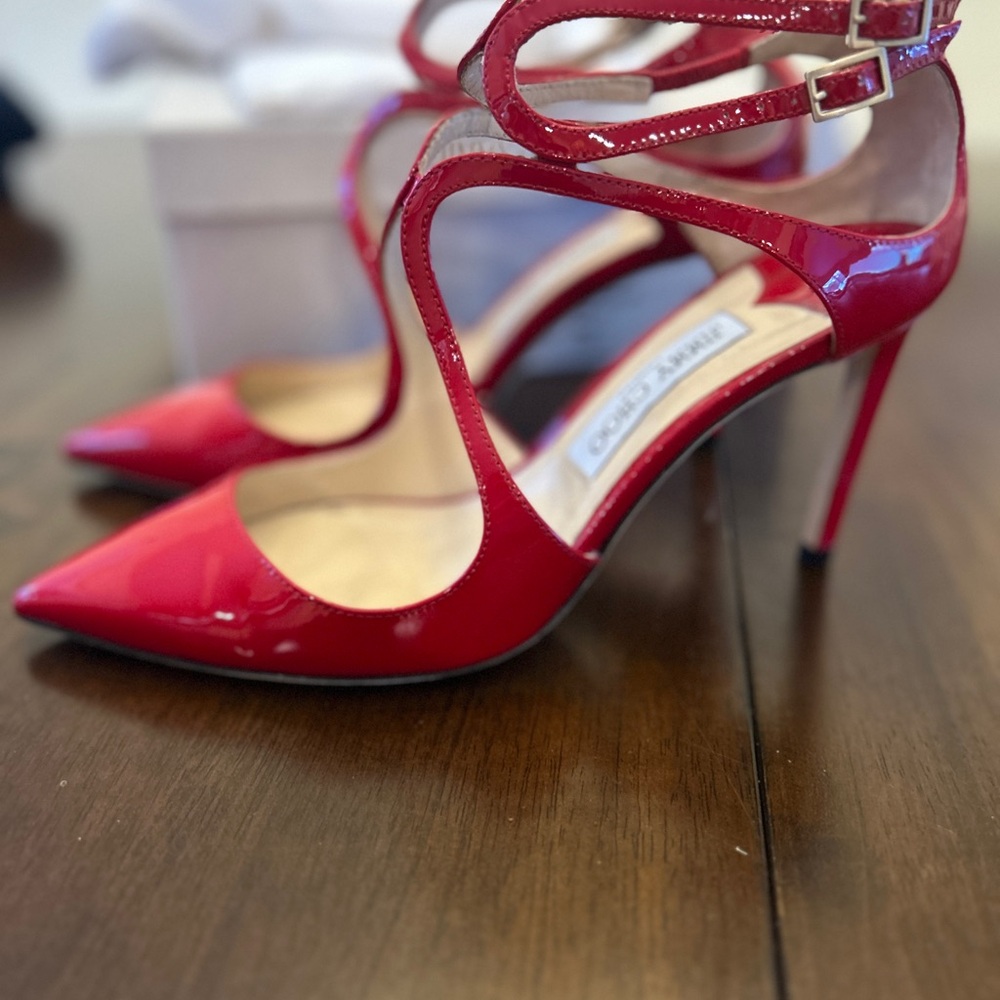 Jimmy Choo Red Patent Leather Heels